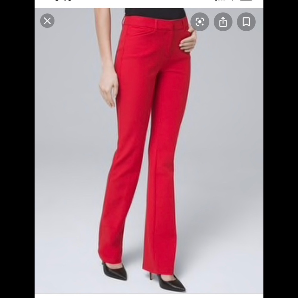 WHBM Red Slim Comfort pants